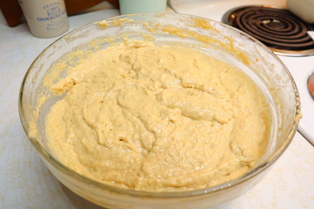 large batch buttermilk pancakes batter