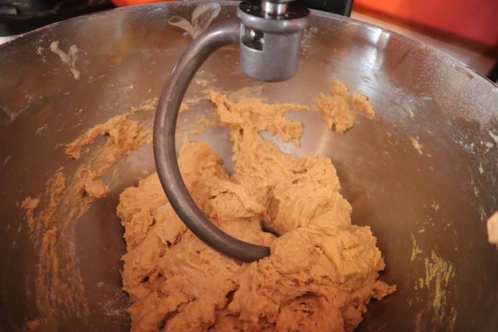 5 cups of flour added to whole wheat bread dough