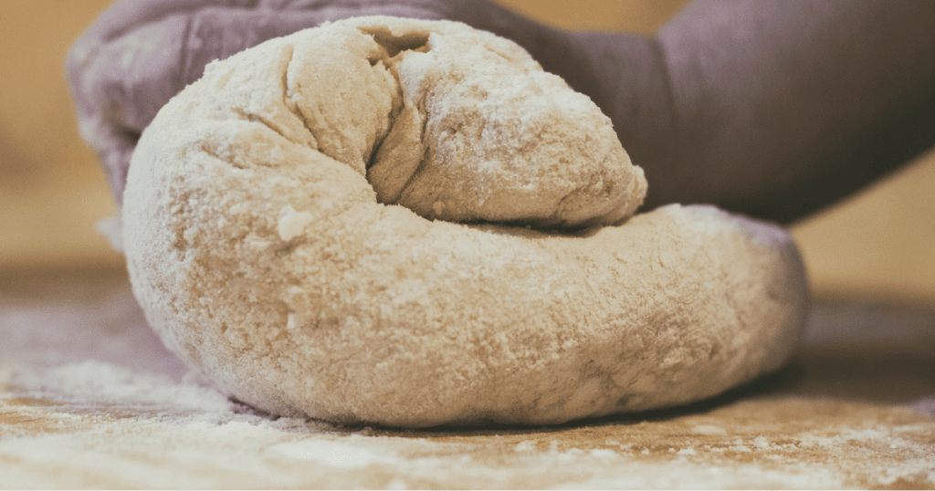 kneading dough pulling back in 