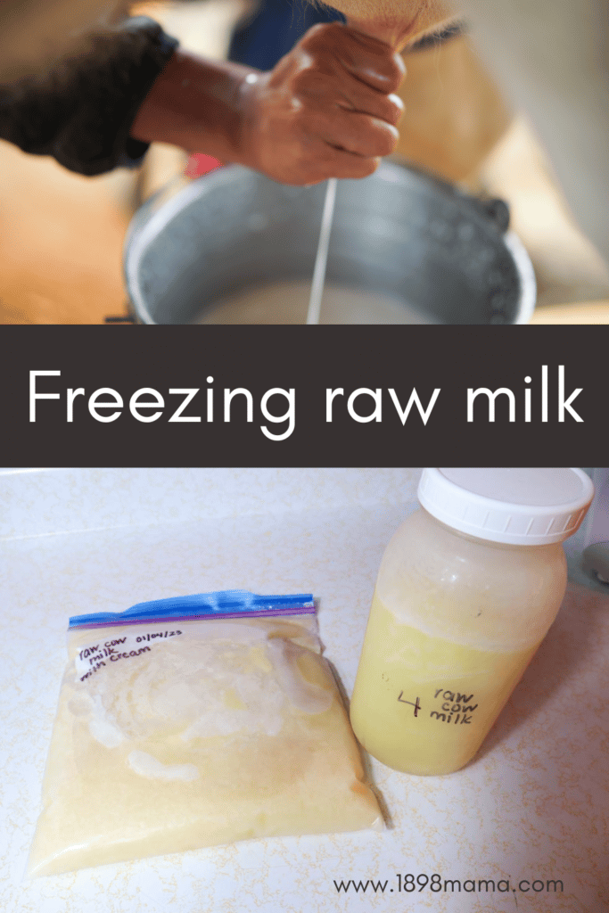 how to freeze raw milk pin