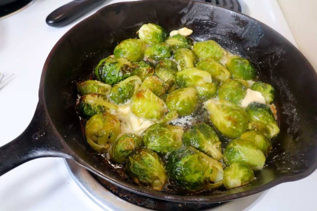 cast iron brussel sprouts