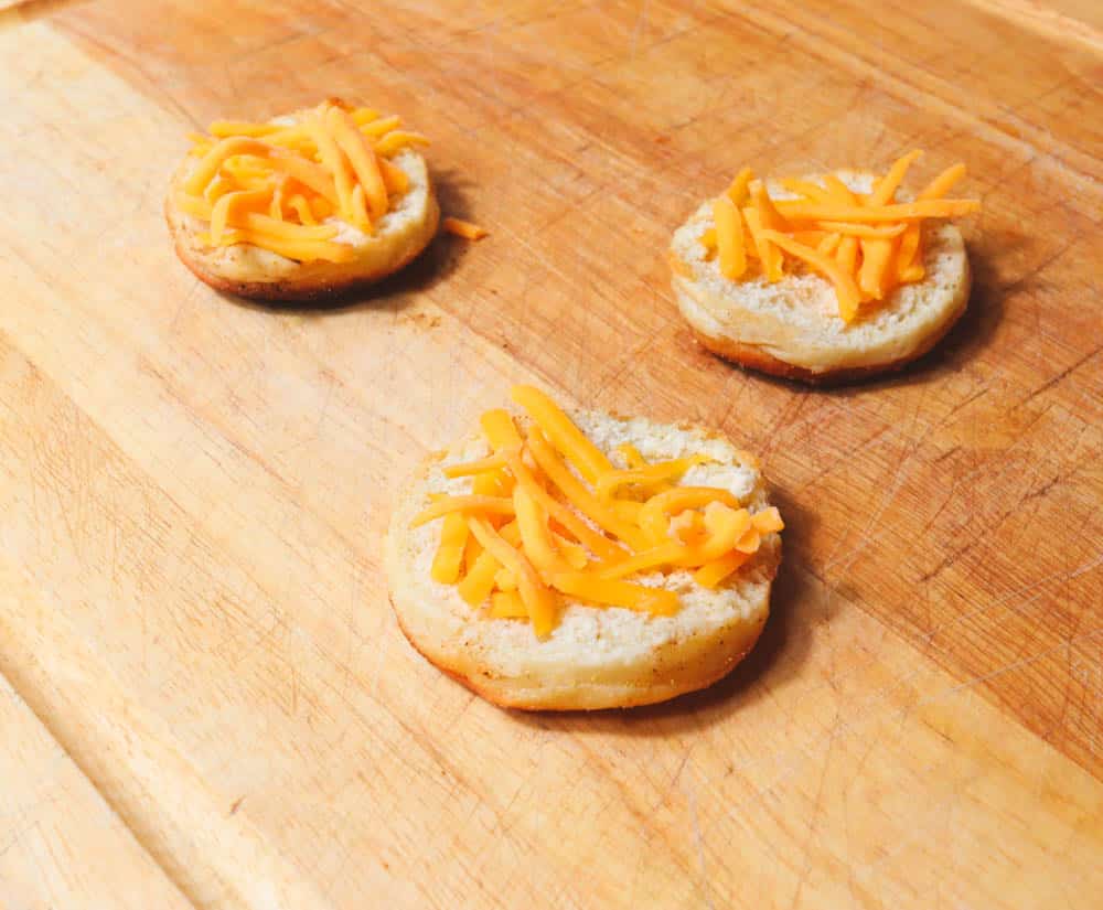 cheese on english muffin